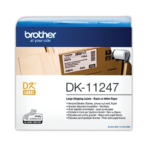 Brother Black on White Shipping Label Roll 103 x 164mm DK-11247