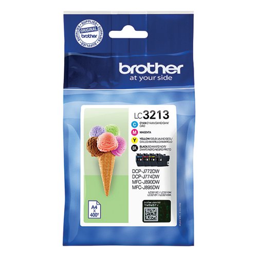 Brother LC3213 4 Colour Ink Cartridge Multipack LC32123VAL