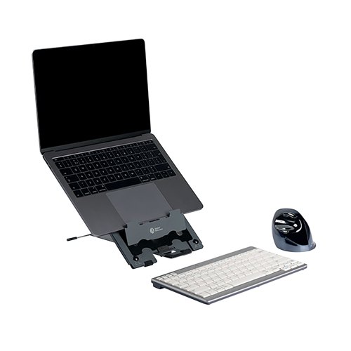 BAK67657 | The Ergo-Q Hybrid Pro is a tablet and laptop stand in one, the perfect tool for your hybrid workstation. The stand is easily adjustable, foldable into a compact size with practical magnetic closures and anti-slip feet. It is made of high-quality aluminium sandwich material for a high stability and durability. The Ergo-Q Hybrid Pro is a versatile solution so that you can work everywhere ergonomically and comfortable with all your mobile devices.