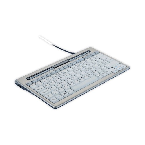 The compact S-board 840 keyboard has optimal layout in an ergonomic design. Featuring multimedia keys and 2 USB ports, the optimal layout offers an extra wide space bar and user friendly positioned arrow keys. The ergonomic scissor mechanism sound makes typing a pleasurable experience, and with a depth of only 2cm, this compact keyboard is slim and lightweight.