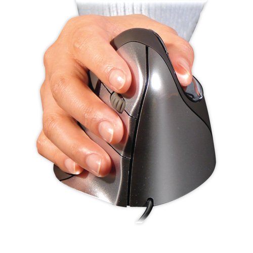 Avoid wrist and shoulder problems with the Evoluent4 wired vertical mouse. The ergonomic design ensures right hand arms and wrists are positioned in the correct posture. Working with fine motor skills, the Evoluent4 is fast and very precise with an improved grip for comfort.