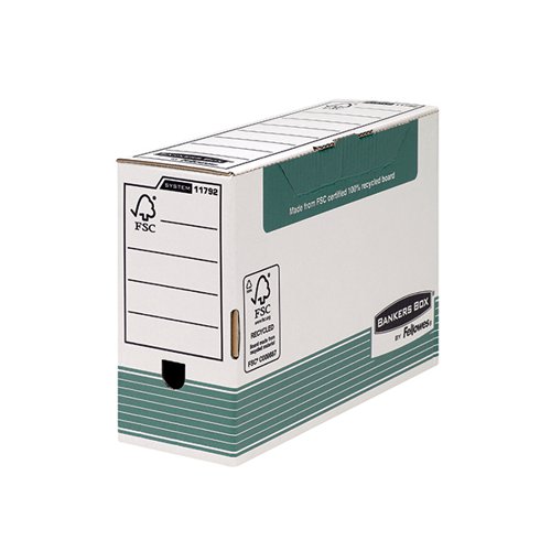 Fellowes Bankers Box Green Transfer Foolscap File 120mm (Pack of 10) 1179201
