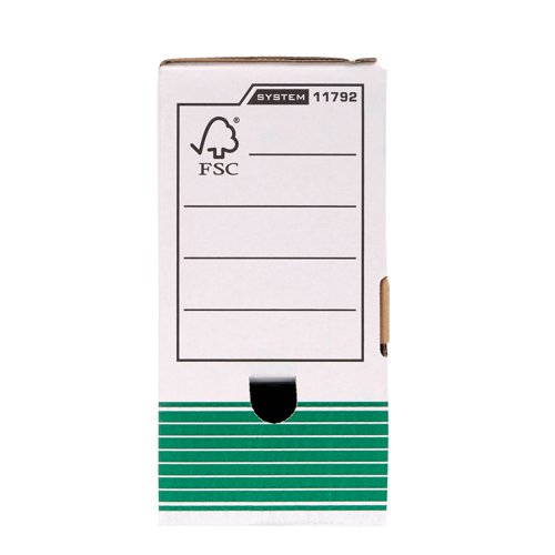 BB00792 Fellowes Bankers Box Transfer File 120mm FC Green (Pack of 10) 1179201