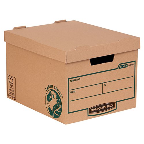 Bankers Box R-Kive Earth Storage Box Brown (Pack of 10) 4470601