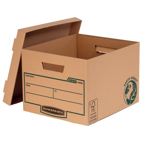 Bankers Box R-Kive Earth Storage Box Brown (Pack of 10) 4470601 - Fellowes - BB00900 - McArdle Computer and Office Supplies