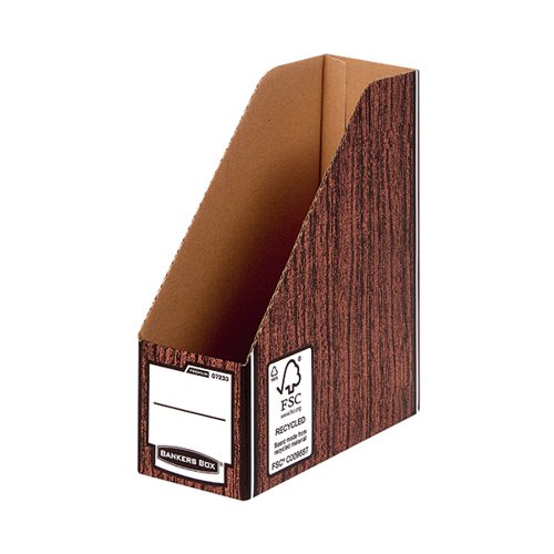 Bankers Box Premium Magazine File-Woodgrain Pack 5 723303