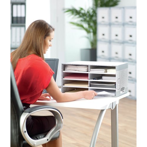 Bankers Box System Desktop Sorter Grey (Pack of 5) 08750 - Fellowes - BB18750 - McArdle Computer and Office Supplies