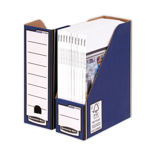 BB30434 Bankers Box Premium Magazine File Blue (Pack of 5) 722907