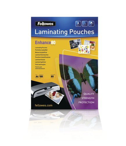 BB52233 Fellowes A4 Enhance Laminating Pouch Matte (Pack of 100) 5452101