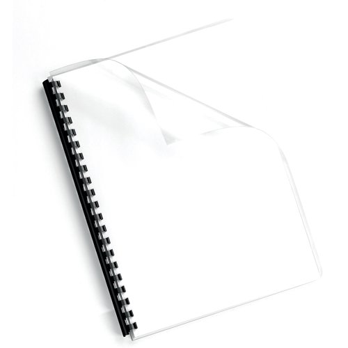 These Fellowes Transparent Plastic Covers are suitable for use with wire, coil, and comb binding. These covers allows the first printed page to be displayed, leaving you free to create your own title page. The 150 micron clear cover protects the pages to preserve the professional appearance of your documentation. These covers are for use with A4 pages and come in a pack of 100.