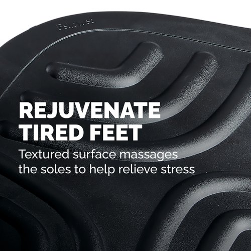BB56970 | The Fellowes Smart Suites Foot Rocker is an ergonomically designed foot rest with 2 height options, developed to reduce the aches and strains associated with extended desk work. Surface massage bumps rejuvenate tired feet and relieve stress. Featuring 65mm and 95mm platform heights. A rocking motion is incorporated to improve circulation and reduce fatigue for the user. This standard sized unit is ideal for most workspaces.
