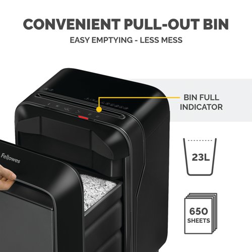 Fellowes Powershred LX211 Micro-Cut Shredder Black 5050201 - Fellowes - BB57153 - McArdle Computer and Office Supplies