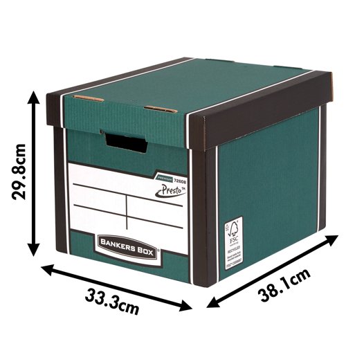 Bankers Box Premium Tall Box Green (Pack of 5) 7260806 Fellowes