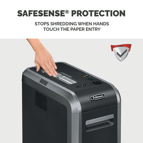 Protect sensitive personal and corporate data with the Fellowes 125i Strip-Cut Shredder. This powerful machine eats up confidential paperwork and turns it into 5.8mm strips, helping to thwart identify thieves from accessing private data. It's designed for practical office use, happily shredding up to 18 sheets at once and running for up to 45 minutes without overheating, saving you time waiting around. The 49 litre bin provides plenty of space, making the 125Ci suitable for up to five users. 100% Jam Proof small office shredder with slim design for professional environments.