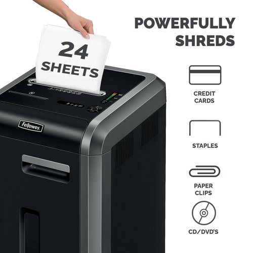 Fellowes 225i Strip-Cut Shredder 4623101 - Fellowes - BB62824 - McArdle Computer and Office Supplies