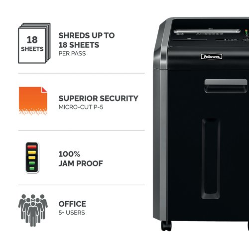 Fellowes 225mi Microshred Shredder 4320201 - Fellowes - BB64273 - McArdle Computer and Office Supplies