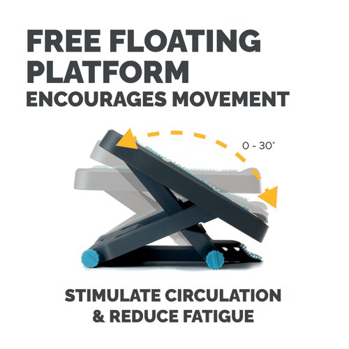 Fellowes Energizer Footrest Black with Reflexology Mapping 8068001 Chair Accessories BB67550