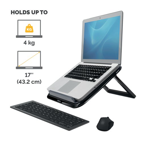 Fellowes I-Spire Series Laptop Quick Lift Black 8212001 - BB70679