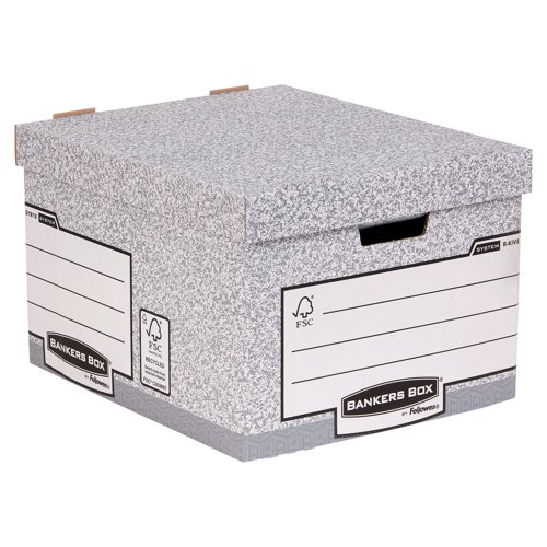 Fellowes Heavy Duty Bankers Box Size W380xD430xH287mm Large (Pack of 10) 001812 - Fellowes - BB70945 - McArdle Computer and Office Supplies