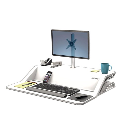 Fellowes Lotus Sit/Stand Workstation White 0009901