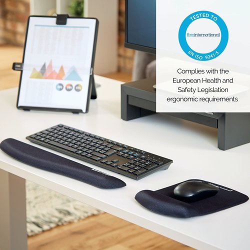 This Fellowes PlushTouch Mouse Pad provides premium support with innovative FoamFusion padding and a soft touch cover for comfort. The mouse pad features Microban protection to help inhibit the growth of bacteria for hygienic, long lasting use. The mouse pad also features a non-slip backing for stability. This pack contains 1 mouse pad in black.