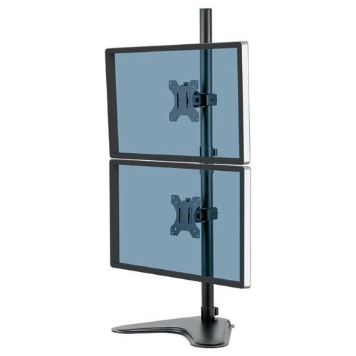 Fellowes Pro Series Free Standing Dual Vertical Monitor Arm 8044001