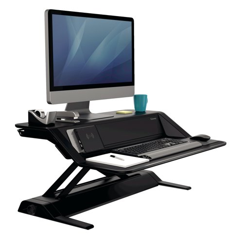 Fellowes Lotus DX Sit/Stand Workstation Black 8081001 BB73081 Buy online at Office 5Star or contact us Tel 01594 810081 for assistance
