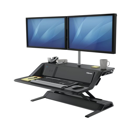 The Lotus DX takes the workstation to the next level with a built in charging station featuring wireless charging capabilities to allow effortless productivity. Featuring 22 height settings this workstation easily accommodates individual user heights and arrives fully assembled.