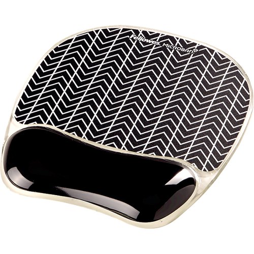 Fellowes Photo Gel Mousepad with Wrist Support Chevron 9653401 Wrist Rests BB74068