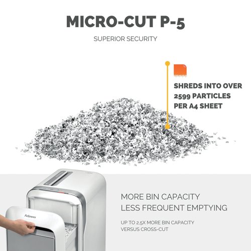 Fellowes Powershred LX221 Micro-Cut Shredder White 5050501 - Fellowes - BB75156 - McArdle Computer and Office Supplies