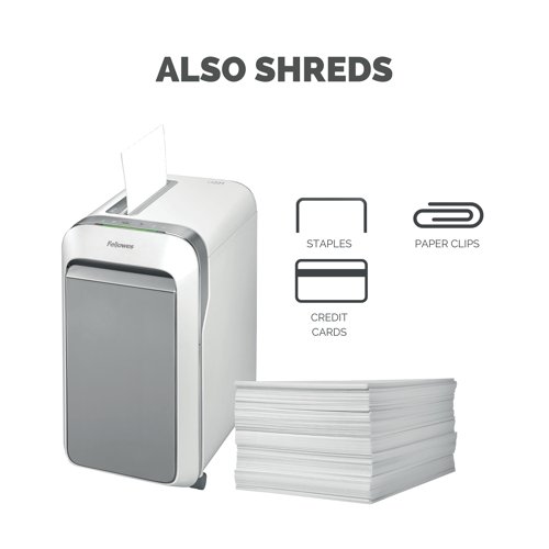 Fellowes Powershred LX221 Micro-Cut Shredder White 5050501 - Fellowes - BB75156 - McArdle Computer and Office Supplies