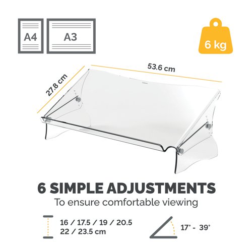 Fellowes Clarity Document Support Clear Acrylic 97313011 BB75272