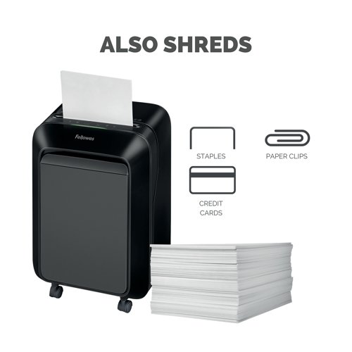 This next generation shredder offers unmatched productivity and a 100% jam proof performance. The Intellibar responsive technology provides in-use feedback that maximises the shredder's performance. It prevents interruptions by indicating when the bin and sheet capacity is nearing the limit, or when the run time is close to being reached. For extra security, it shreds each sheet of A4 paper into over 1,000 particles. For safety, the SafeSense Technology stops the machine when hands touch the paper entry and the sleep mode automatically powers down the shredder after periods of inactivity. It has a 16-sheet shredding capacity and 23-litre pull-out bin.