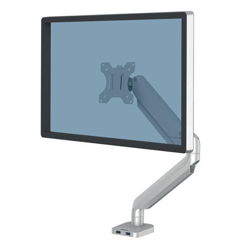 Fellowes Platinum Series Single Monitor Arm Silver 8056401 BB76421 Buy online at Office 5Star or contact us Tel 01594 810081 for assistance