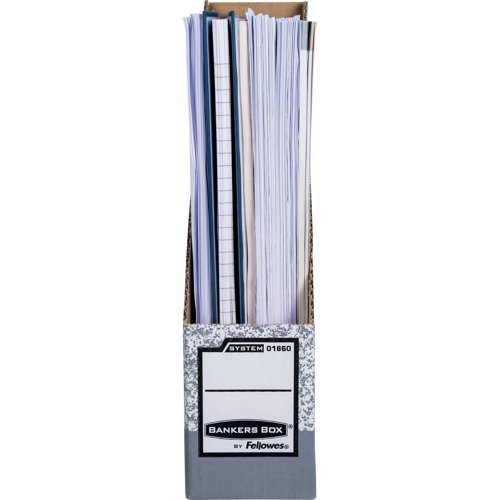 Fellowes Bankers Box Prem Magazine File Grey/White (Pack of 10) 186004 - BB88551