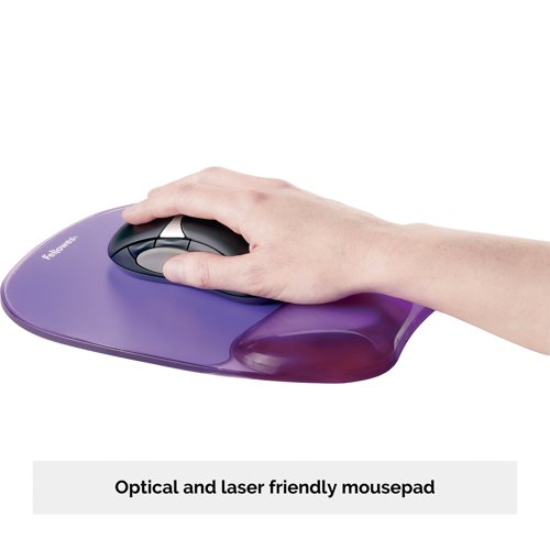 Fellowes Crystals Gel Mouse Pad Purple 9144103