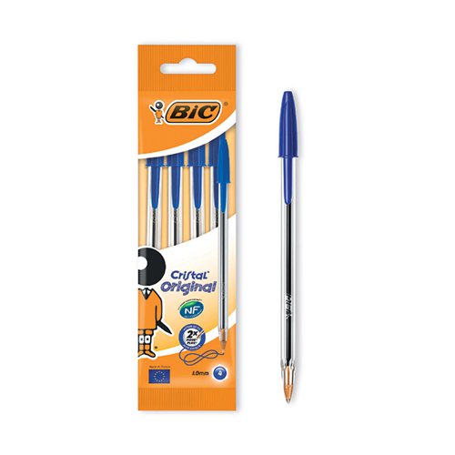 Bic Cristal Medium Ballpoint Pen Medium Blue (Pack of 40) 8308601 BC01016 Buy online at Office 5Star or contact us Tel 01594 810081 for assistance