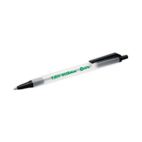 BC17588 | Display stand with 50 Bic Clic ballpoint pens with black ink. Comfortable round barrel and retractable nib. Medium 1.0mm tip writes a 0.4mm line width.
