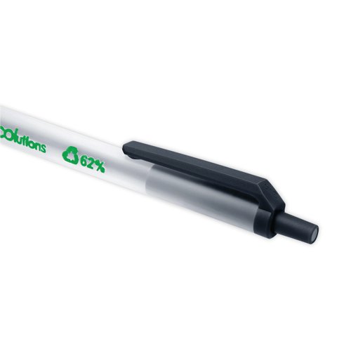Display stand with 50 Bic Clic ballpoint pens with black ink. Comfortable round barrel and retractable nib. Medium 1.0mm tip writes a 0.4mm line width.