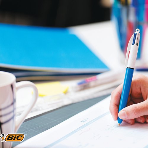 Bic 4 Colours Retractable Ballpoint Pen (Pack of 12) 801867 - Bic - BC24623 - McArdle Computer and Office Supplies