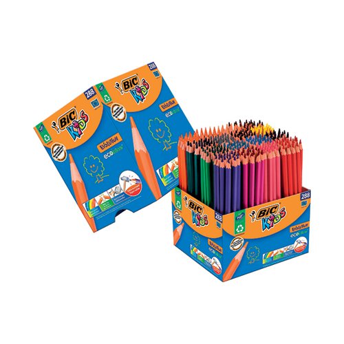 Bic Kids Evolution Eco Colouring Pencils Assorted (Pack of 288) 907901 Drawing Pencils BC32113
