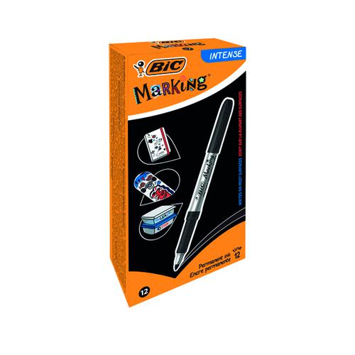 Bic Marking Permanent Marker Fine Black (Pack of 12) 968476