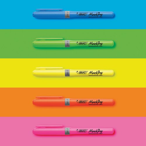 Bic Highlighter Grip Pastel Assorted (Pack of 12) 992562 Highlighters BC59373