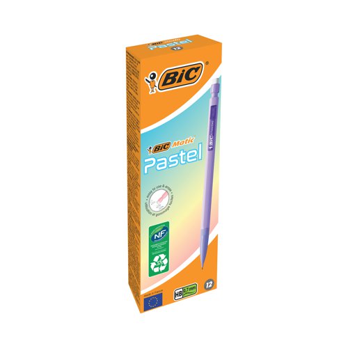 Bic Matic Mechanical Pencil 0.7 Pastel (Pack of 12) 511060 Bic