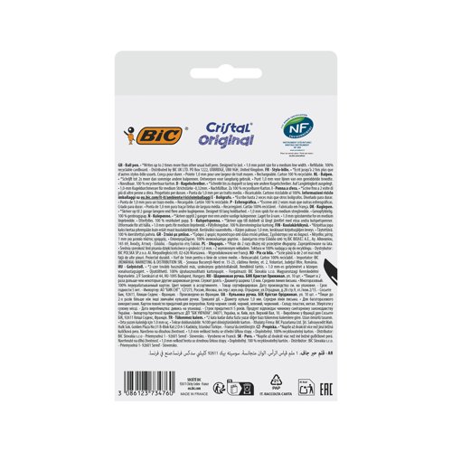 Bic Cristal Ballpoint Pen Medium Assorted (Pack of 10) 516354