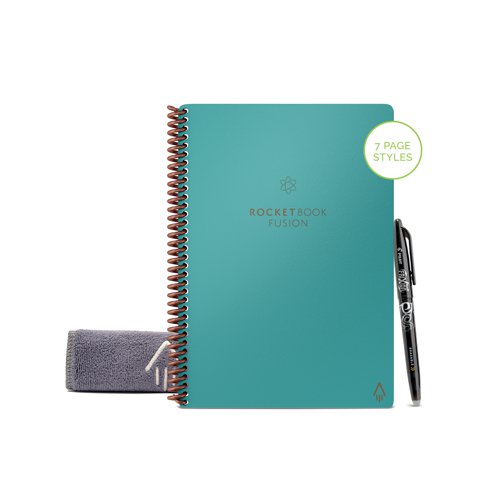 Rocketbook Fusion Executive Set Reusable Paper A5 Teal 515917