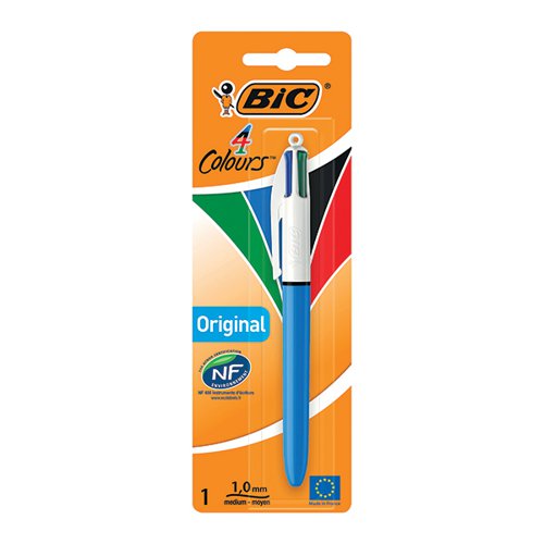Bic 4 Colour Retractable Ballpoint Pen Blister (Pack of 10) 8032232 BC90771 Buy online at Office 5Star or contact us Tel 01594 810081 for assistance