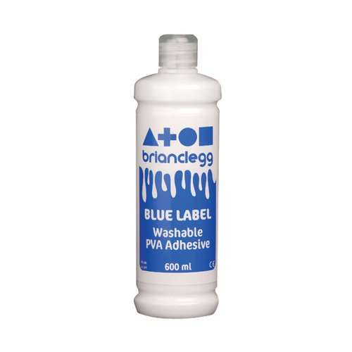 Brian Clegg PVA Glue Blue Label 600ml GL600B Glues BE03003
