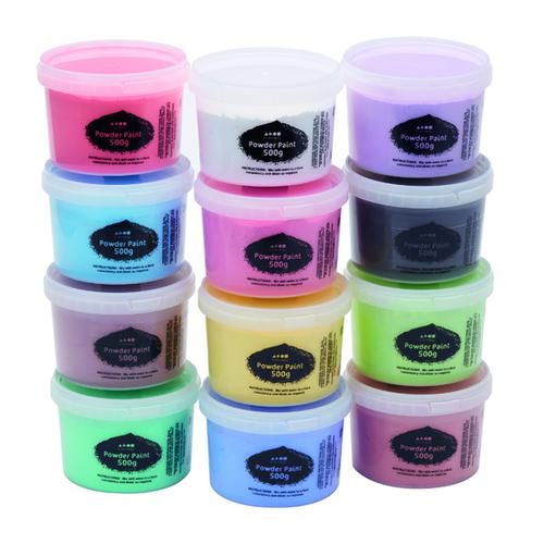 Brian Clegg Powder Paint 500g Standard Colours (Pack of 12) AP18A12