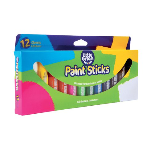 Little Brian Paint Sticks Assorted (Pack of 12) LBPS10CA12